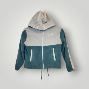 Girls NIKE DRI FIT athletic full zip hooded hoodie jacket  sz S